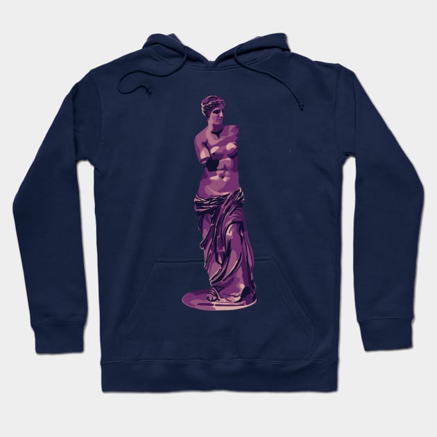 Cool Pink Venus de Milo Hoodie by Slightly Unhinged